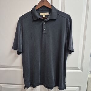 Tommy Bahama Men's Medium Emfielder Gray Short Sleeve Polo Shirt